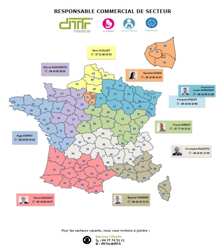 DTF - Carte commerciaux FRANCE