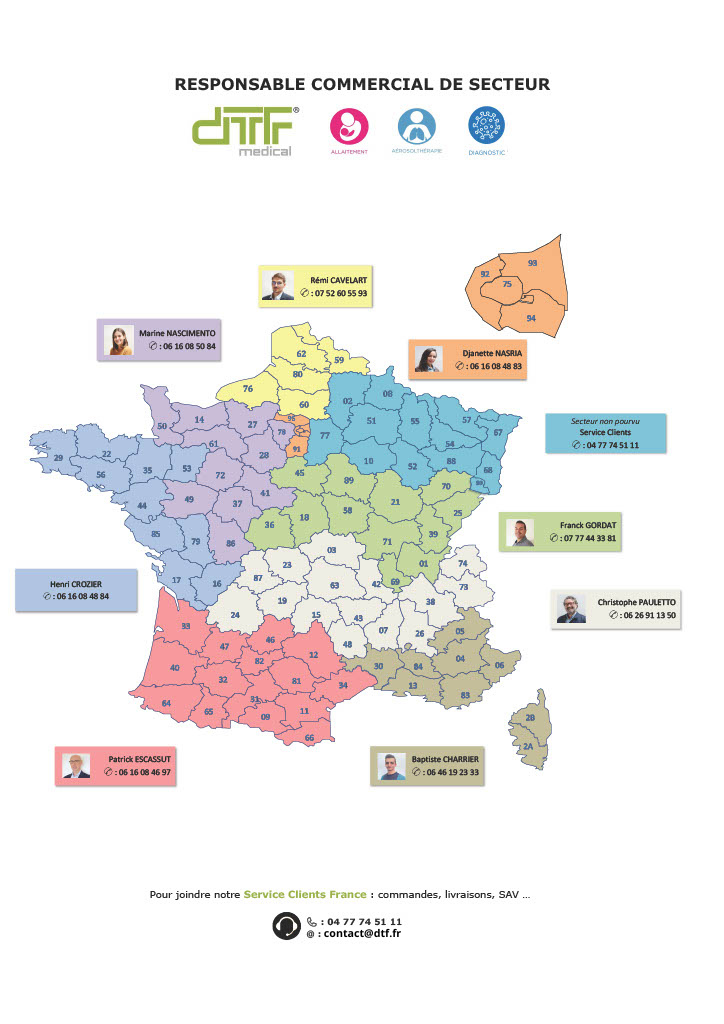 DTF - Carte commerciaux FRANCE