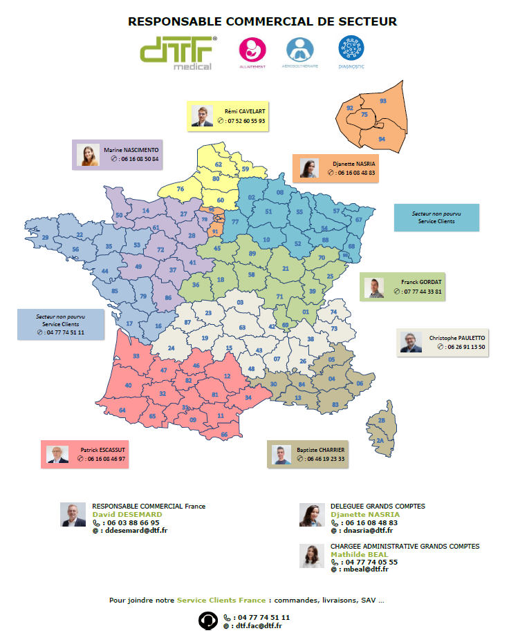 DTF - Carte commerciaux FRANCE